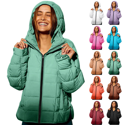 Chaqueta Deportiva Suelta con Capucha para Mujer