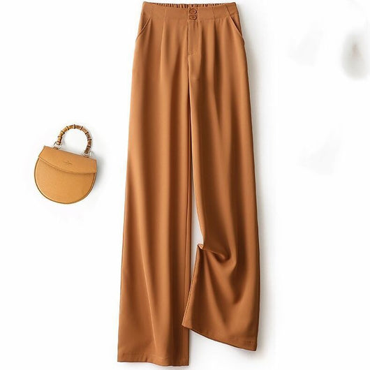 Pantalones Anchos de Cintura Alta en Gasa - Estilo Casual Elegante - Image 13