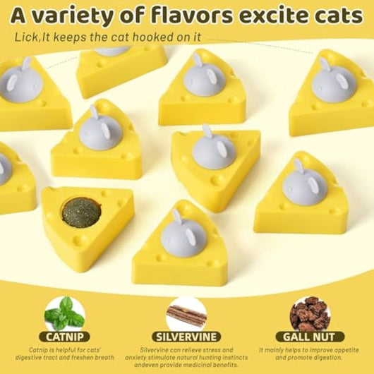 Pelotas de Catnip Adhesivas con Forma de Queso para Gatos - Image 7