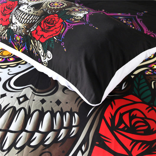 Juego de Cama Lotus Calavera Masónica - Funda Nórdica Tres Piezas - Image 5