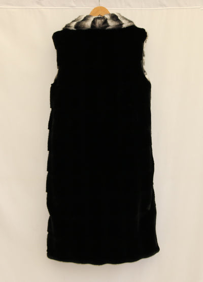 Chaleco Talla Grande con Solapa Ancha y Estampado Cebra - Image 9
