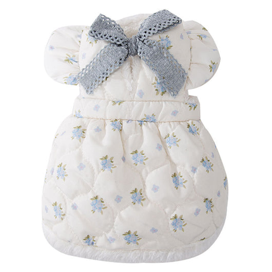 Vestido Abrigado para Perros Pequeños con Forro de Franela y Decoración de Moño - Image 11