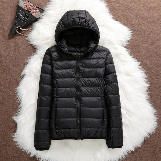 Chaqueta Acolchada Ligera para Mujer con Capucha Ajustada - Image 6