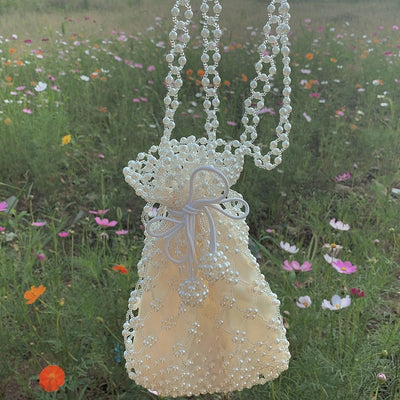 Mochila Tejida Retro Crema para Mujer - Estilo Primavera Verano - Image 3