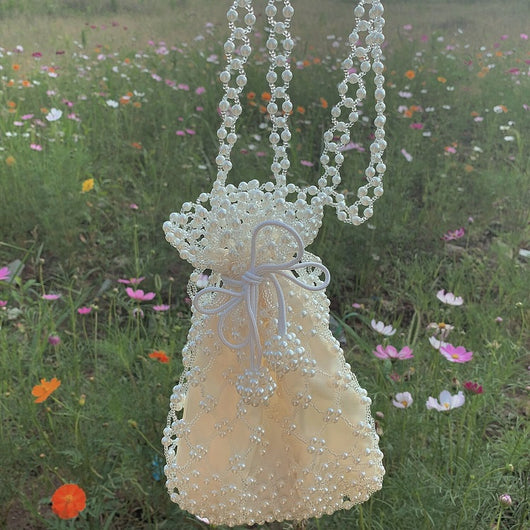 Mochila Tejida Retro Crema para Mujer - Estilo Primavera Verano - Image 3
