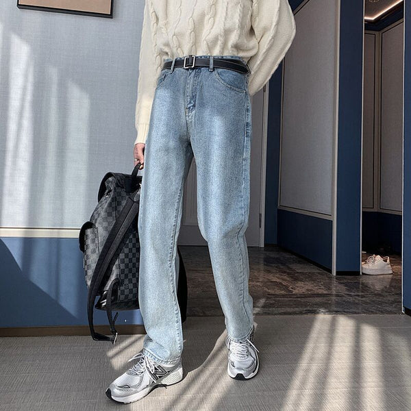 Jeans Azules Clásicos Holgados para Hombre