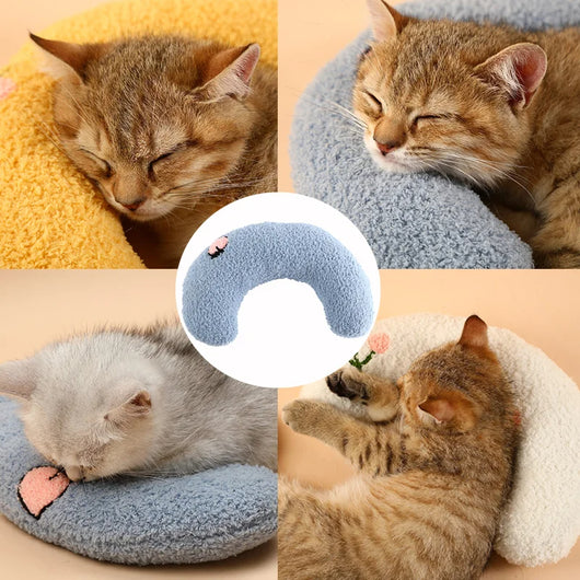 Almohada Cervical en Forma de U para Mascotas - Descanso Profundo para Gatos y Perros - Image 4
