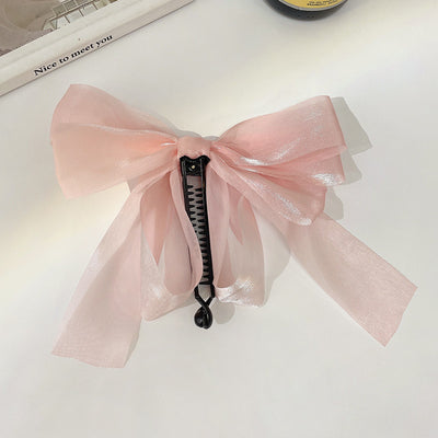 Pasador de Cabello con Malla y Moño Elegante para Mujer - Image 15