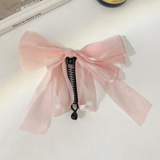 Pasador de Cabello con Malla y Moño Elegante para Mujer - Image 15