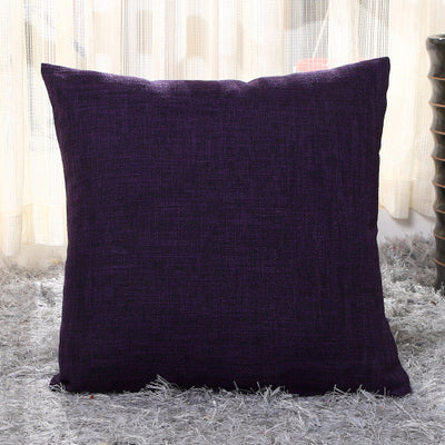 Funda de Almohada de Lino Natural Color Sólido para Sofá y Cama - Image 11