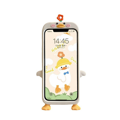 Funda Protectora de Silicona Suave con Diseño de Pato y Flores 3D - Image 7