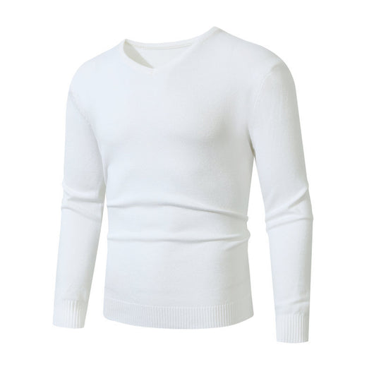 Suéter Base Layer Cuello V Manga Larga Estilo Europeo - Image 25