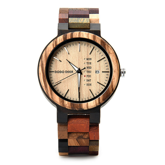 Reloj de Pareja Estilo Europeo Americano con Calendario de Madera - Image 5