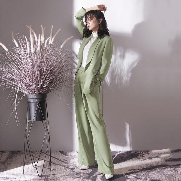 Traje Ejecutivo Verde Aguacate para Mujer