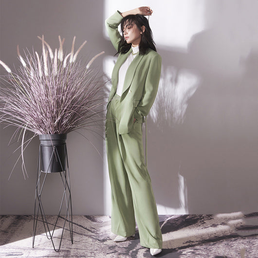 Traje Ejecutivo Verde Aguacate para Mujer