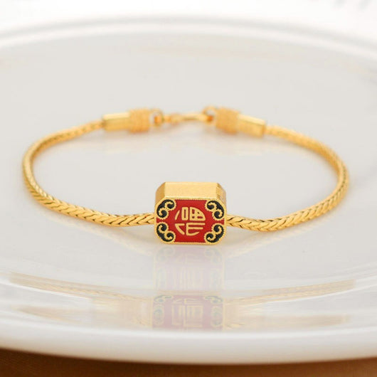 Pulsera de Cuentas de Oro Antiguo en Cobre Puro con Tarjeta de Bendición - Image 7