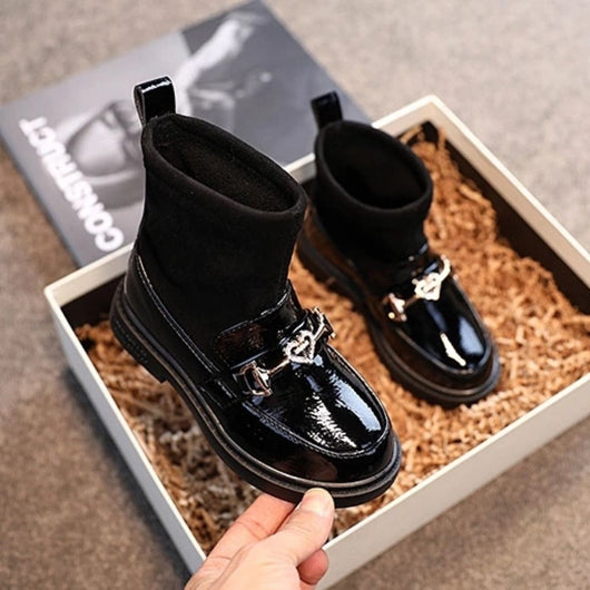 Botas de Algodón para Niñas con Detalles de Cuero Sintético y Terciopelo - Image 6