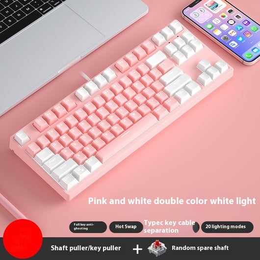 Teclado Mecánico Gaming 87 Teclas Hot Swap Intercambiable Dual Color - Image 33