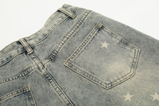 Pantalones Vaqueros de Algodón Desgastado con Estilo Vintage - Image 14