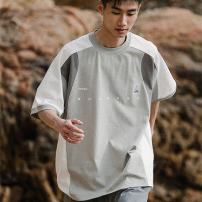 Playera Suelta de Manga Corta Versátil para Hombre