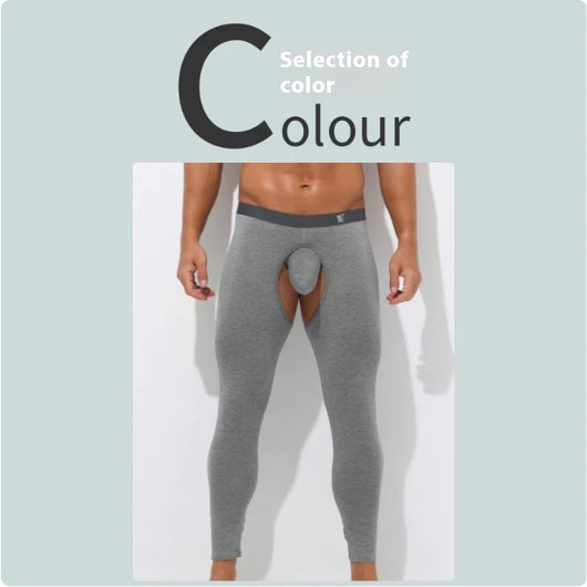 Pantalones Térmicos Ajustados Modal para Hombre - Diseño Abierto Otoño Invierno - Image 5