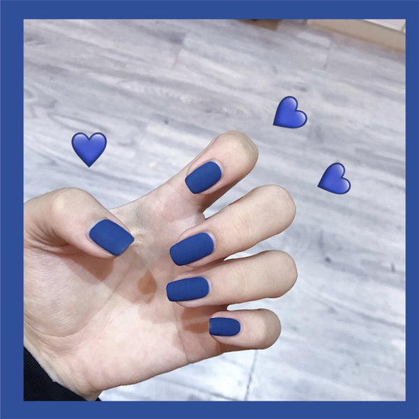 Uñas Postizas Trapecio Alargadas Pato Mandarín Oscuro