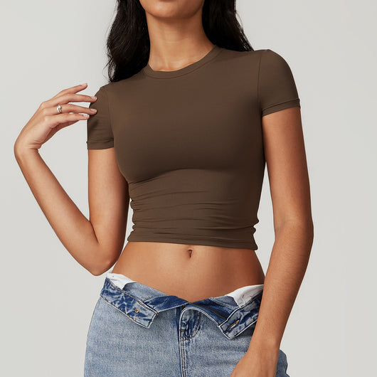 Top Deportivo Ajustado de Manga Corta para Yoga, Pilates y Running - Image 4