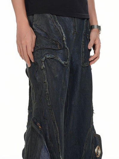 Pantalones Vaqueros Oversized Estilo Urbano Americano Corte Pesado - Image 24