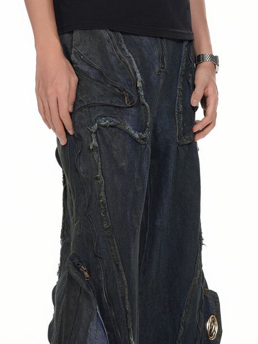 Pantalones Vaqueros Oversized Estilo Urbano Americano Corte Pesado - Image 24