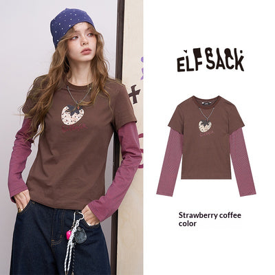 Blusa Retro Estampado Fresa Manga Larga Diseño Vintage para Mujer - Image 9
