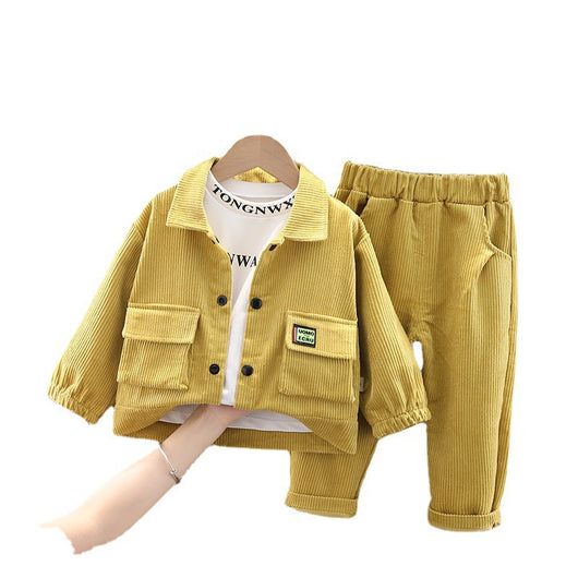 Traje de Tres Piezas en Pana para Niños - Colección Otoño - Image 2
