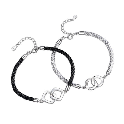 Pulsera de Plata Entrelazada para Parejas - Conexión Infinita - Image 8