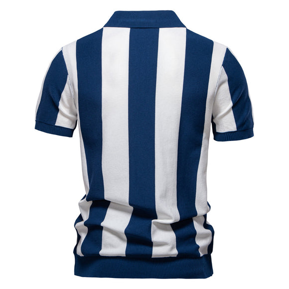 Polo de Lana con Solapa para Hombre - Manga Corta