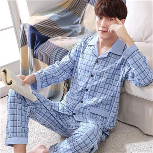 Pijama Hombre Algodón Ligero - Conjunto Cómodo para Casa Otoño Invierno - Image 7