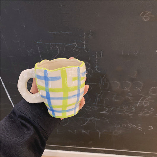 Taza Desayunera Artesanal Pintada a Mano con Flores Irregulares - Image 6