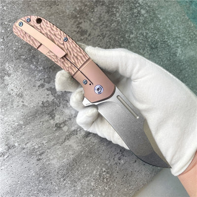 Cuchillo Plegable de Acero Reforzado con Titanio Alta Dureza - Image 4