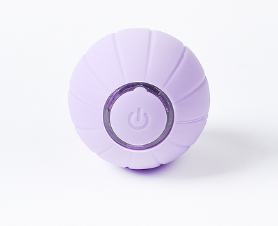 Orange smart bouncing rolling silicone ball toy for cats, shown with its white packaging box and a white USB charging cable. - Image 14