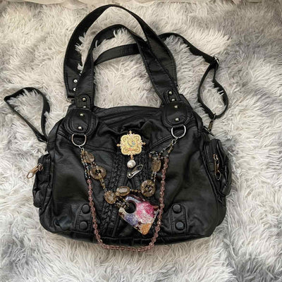 Bolso Bandolera Cuero Suave Estilo Retro Milenial con Cadena Dorada - Image 6