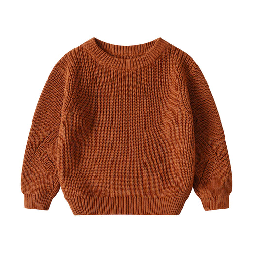 Suéter Tejido Infantil Estilo Coreano Color Liso - Abrigo Calidez - Image 13