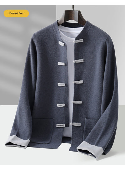 Chaqueta Retro Tang Estilo Chino para Hombre - Casual de Manga Larga - Image 26