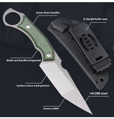 Cuchillo Táctico de Supervivencia Exterior con Hoja Recta - Image 11