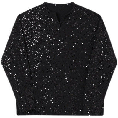 Playera Cuello V Hombre con Lentejuelas Brillantes - Image 5