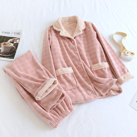 Pijama de Franela Gruesa Unisex - Abrigo Cálido para Casa - Image 13