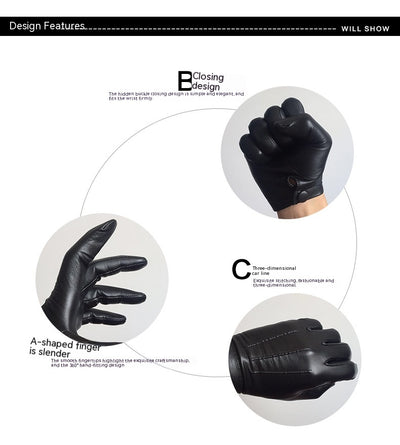 Guantes de Piel de Oveja Forrados en Polar para Hombre - Cálidos y Resistentes - Image 13