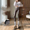 Leggins Deportivos Talle Alto Efecto Compresión Shark Skin