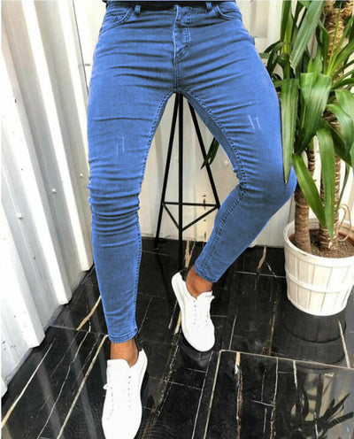Jeans Skinny Elásticos de Corte Moderno para Hombre - Image 2