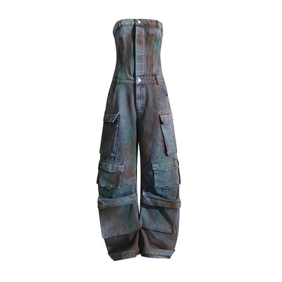 Mono Jumpsuit Camufflaje Spray Color - Enterizo Tubo para Chicas Modernas - Image 5