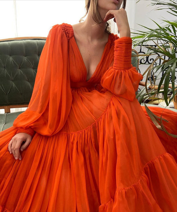 Vestido de Gasa Elegante con Escote Profundo para Fiestas - Image 5