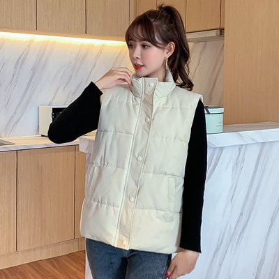Chaleco Acolchado de Algodón para Mujer - Abrigo Corto Invierno - Image 9