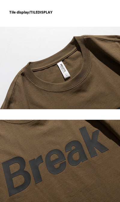 Camiseta Vintage Suelta de Verano con Estampado de Letras para Hombre - Image 18